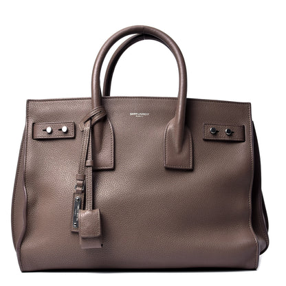 Saint Laurent Grained Calfskin Small Supple Sac de Jour Brown 1 of 5