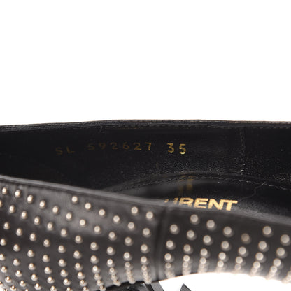 Saint Laurent Calfskin Studded Opyum 100 Pumps 35 Black 9 of 10