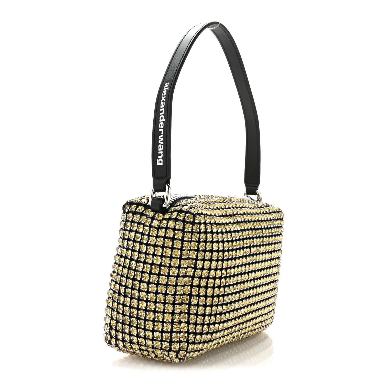 Alexander Wang Mesh Crystal Rhinestone Mini Heiress Pouch Porcelain 3 of 11