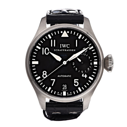 IWC Stainless Steel Alligator 46.2mm Schaffhausen Pilot Automatic Watch Black IW501001 1 of 6
