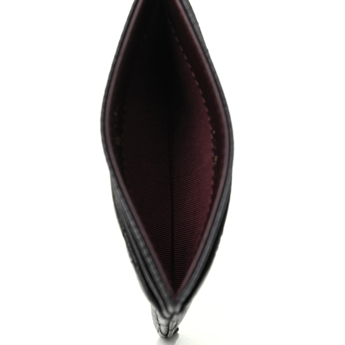 Caviar Quilted Card Holder Black