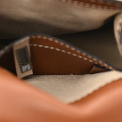 Chloe Suede Calfskin Stitched Small Marcie Round Crossbody Bag Tan 7 of 13