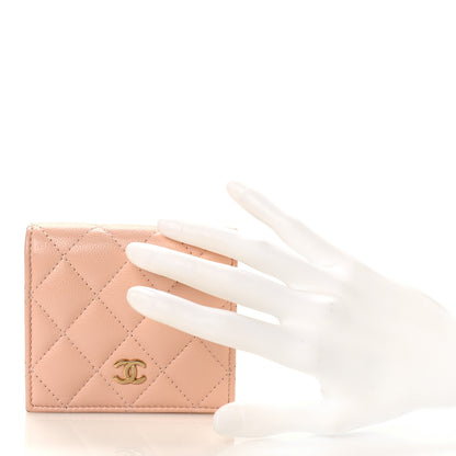 Chanel Caviar Quilted Compact Bifold Wallet Pink 2 of 9