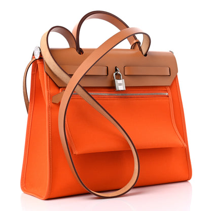 Hermes Toile Vache Hunter Herbag Zip 31 PM Orange 4 of 14