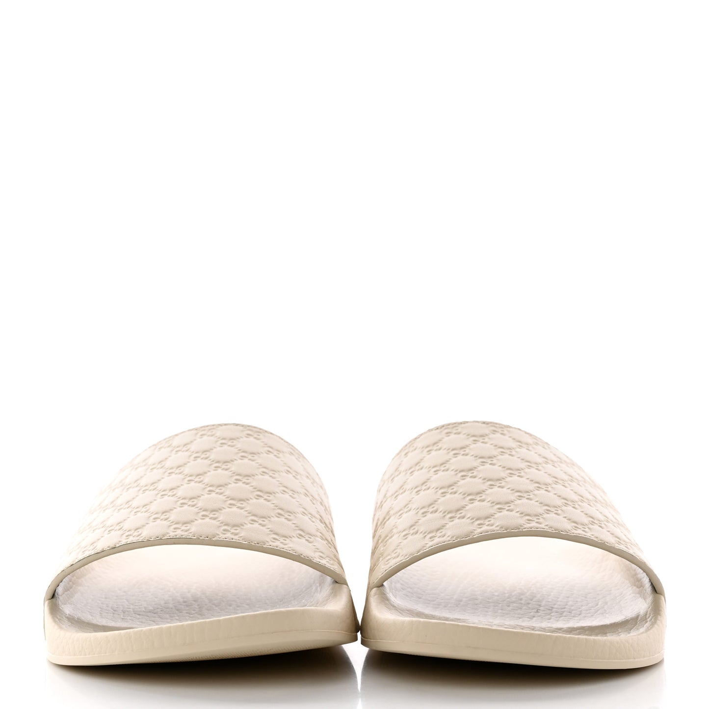 Microguccissima Slide Sandals 39 Ivory