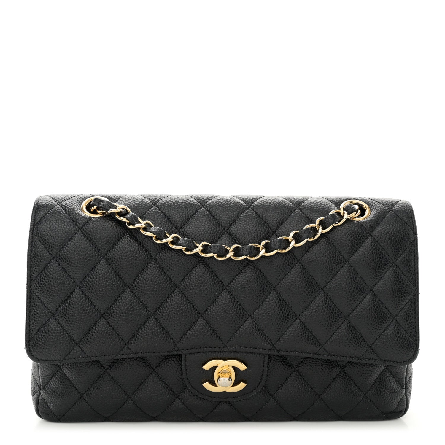Chanel Caviar Quilted Medium Double Flap Black 1 of 13