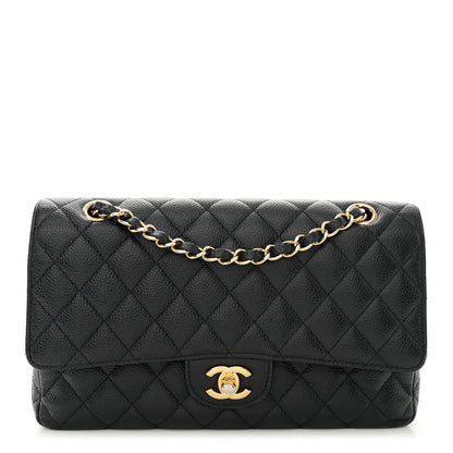 Chanel Caviar Quilted Medium Double Flap Black 1 of 13