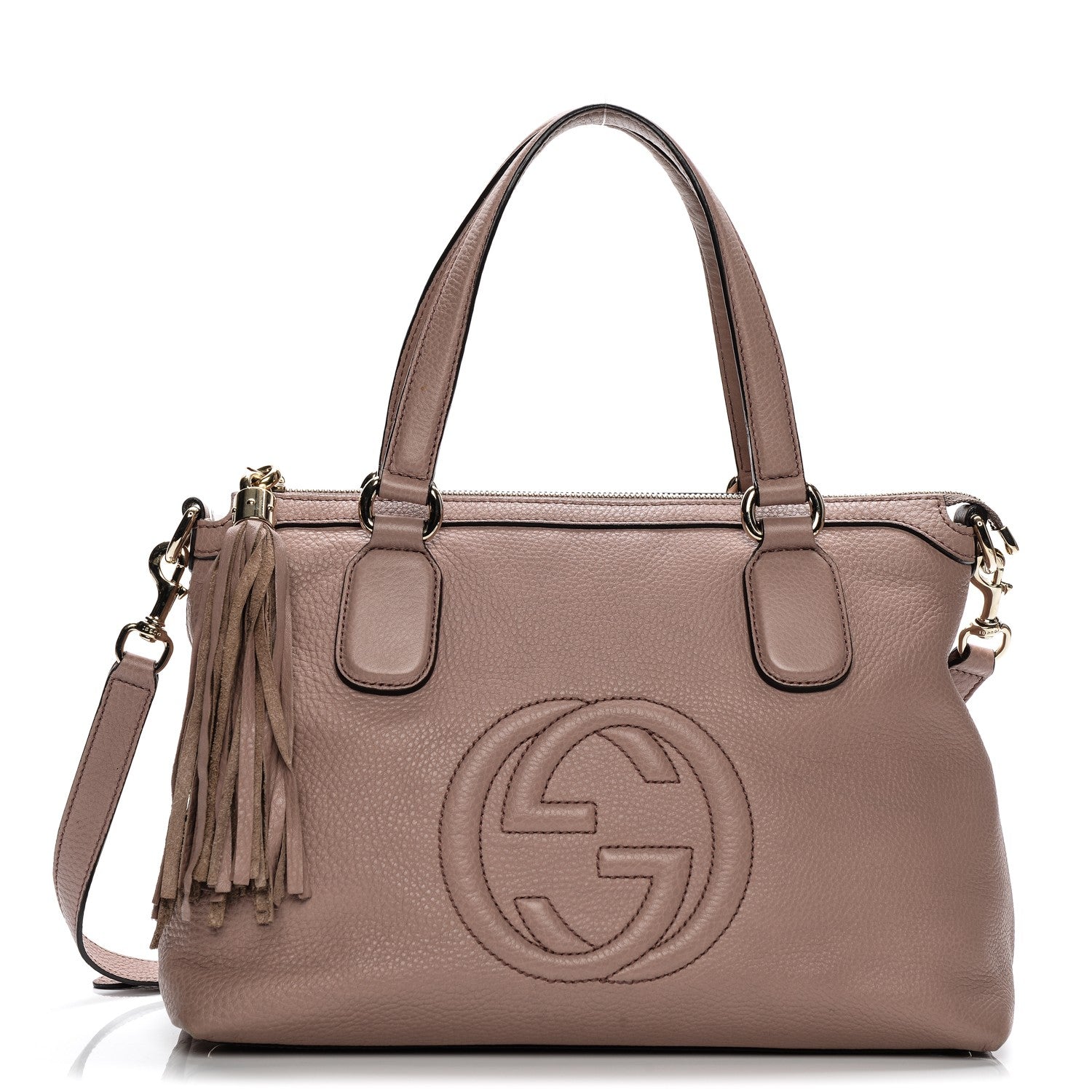 Gucci Cellarius Calfskin Small Soho Top Handle Satchel Pink 1 of 11