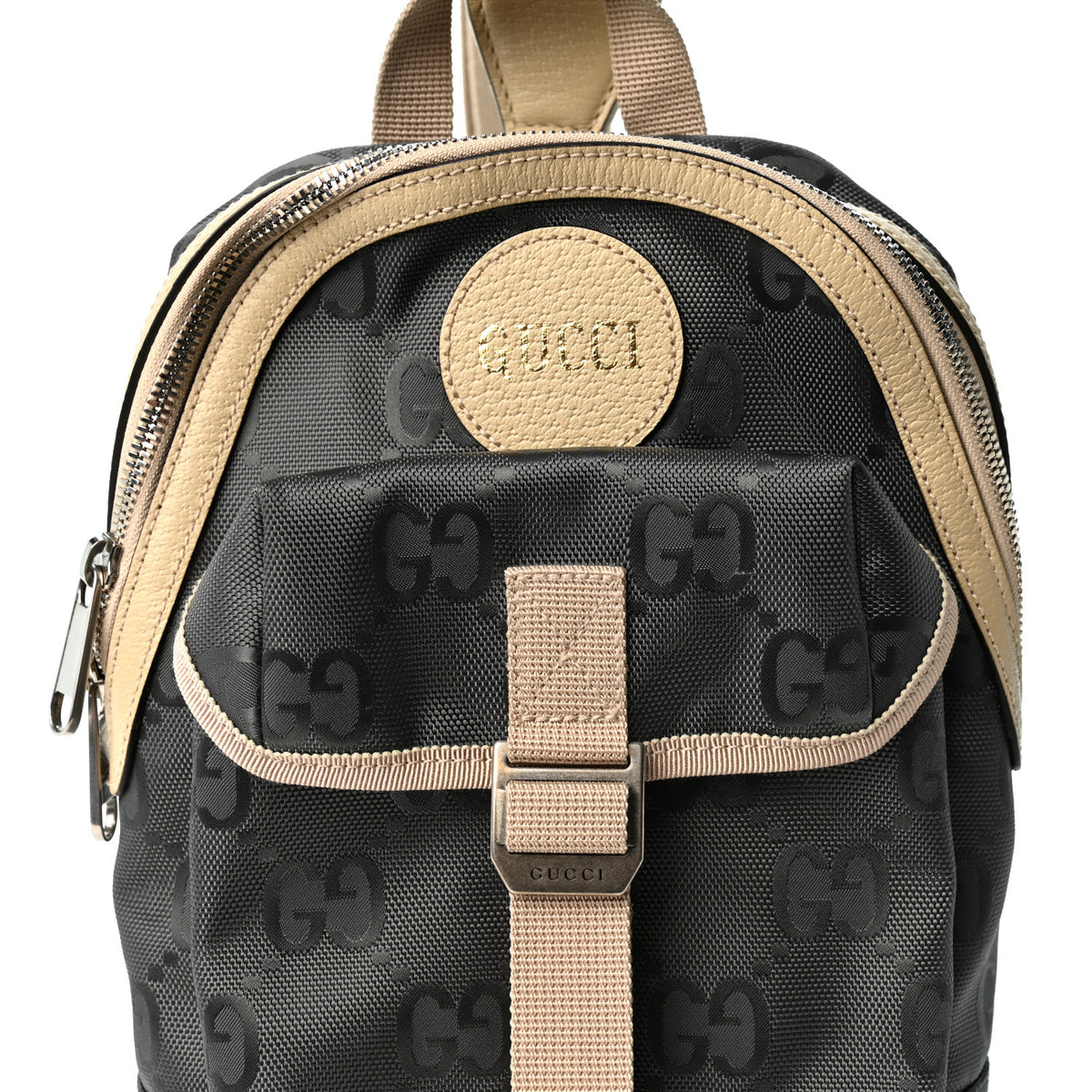 Gucci Econyl Nylon Monogram Off The Grid Sling Backpack Graphite Grey New Plaster 8 of 10