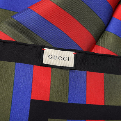 Gucci Silk Baiadera Horsebit Scarf Red 2 of 3