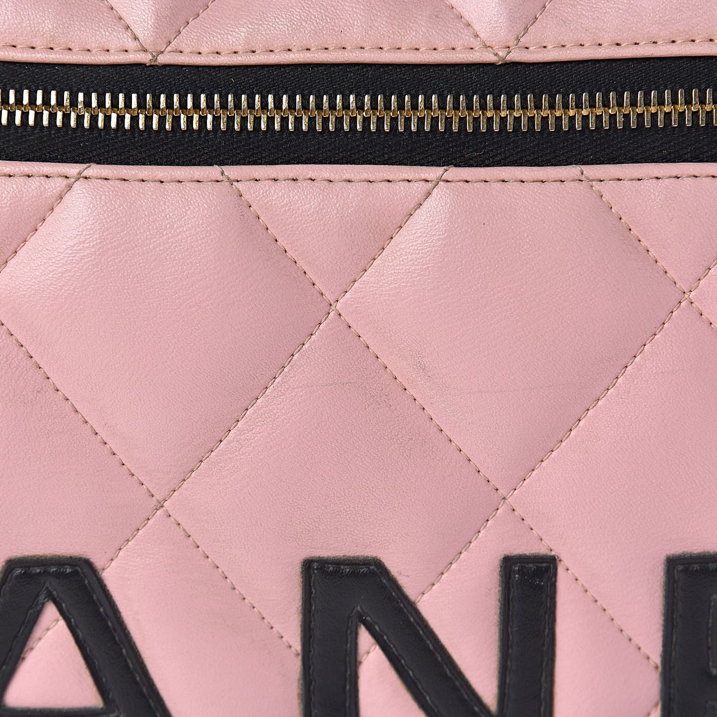 Calfskin Quilted Large Bowler Pink