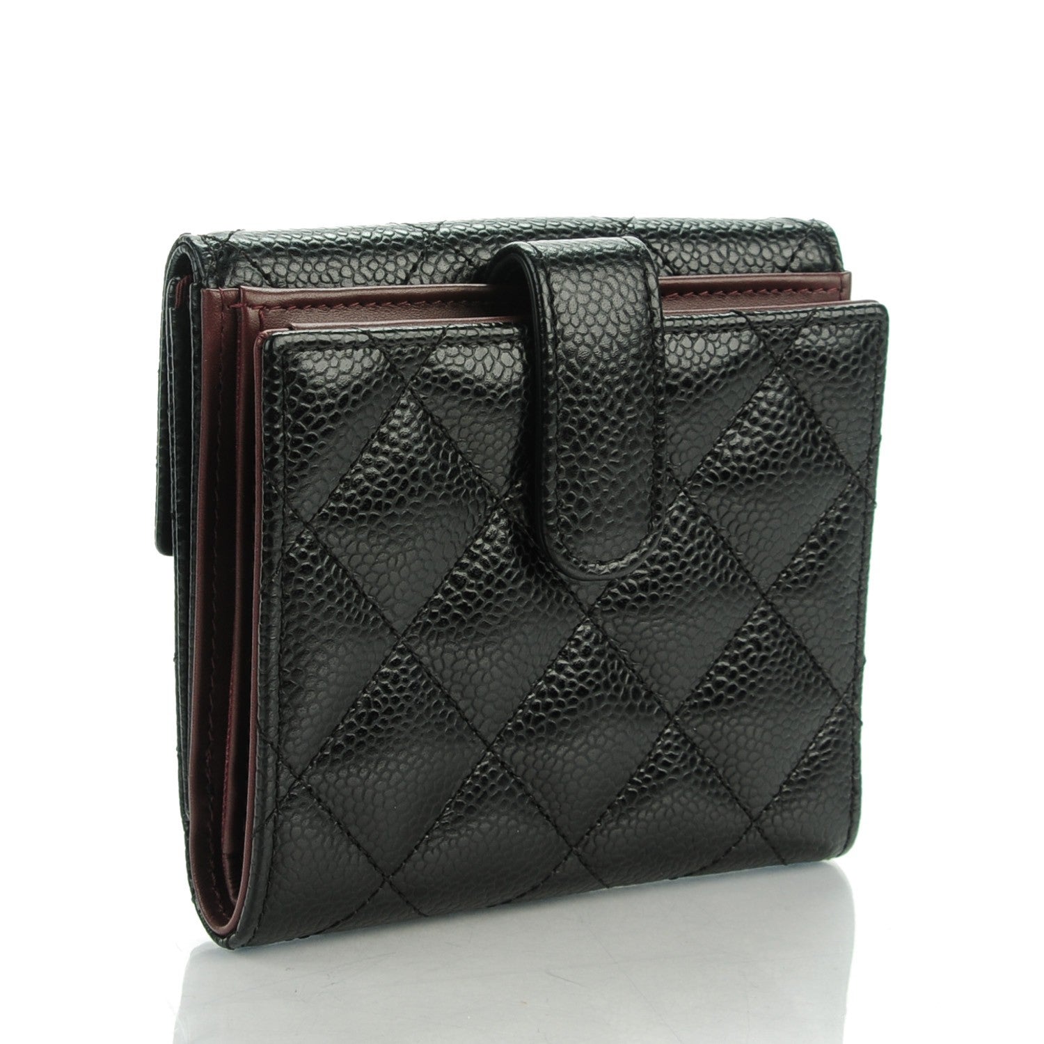 Chanel Caviar Quilted Compact French Flap Wallet 3 of 7