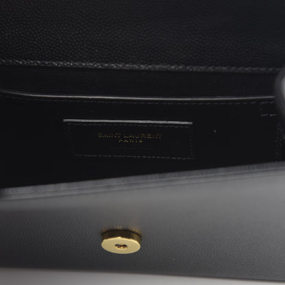 Saint Laurent Grain De Poudre Small Monogram Kate Satchel Black 6 of 9