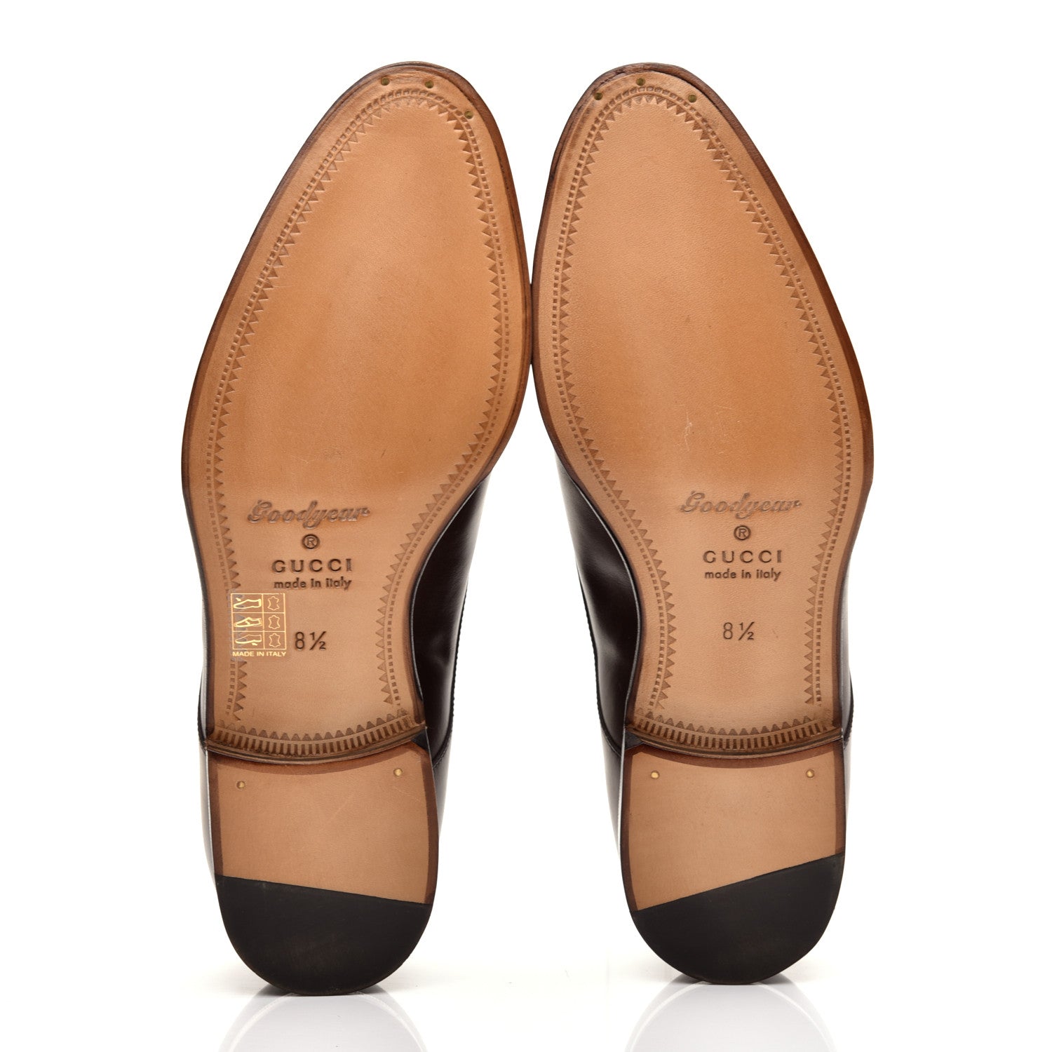 Gucci Calfskin Mens Captoe Oxford Loafers 8.5 Cocoa 5 of 9