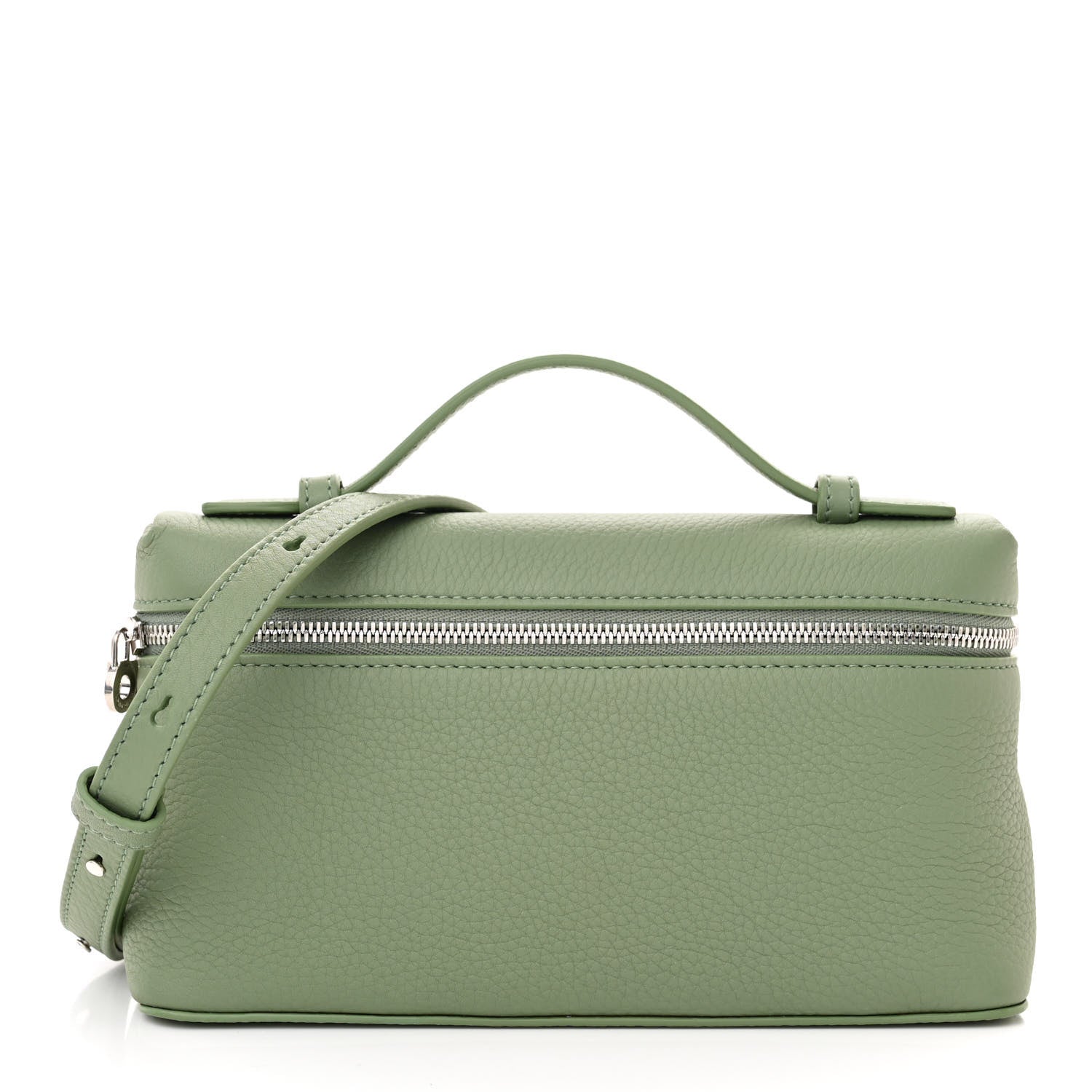 Loro Piana Grained Calfskin L19 Extra Pocket Pouch Sage Brush