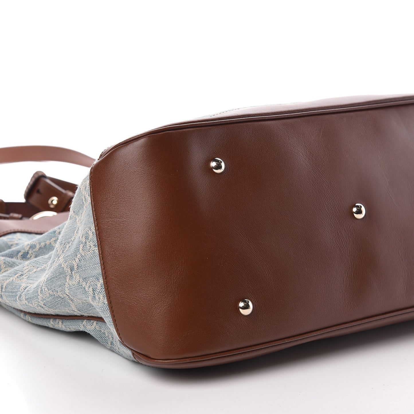 Denim Monogram Medium Valentine Top Handle Bag