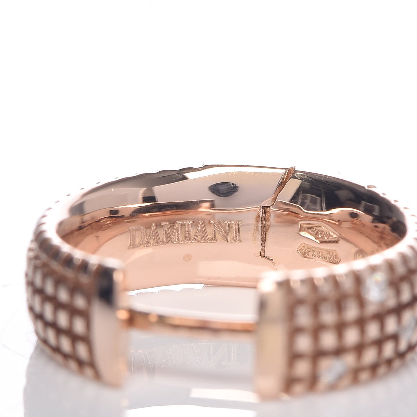 18K Rose Gold Diamond Metropolitan Hoop Earrings
