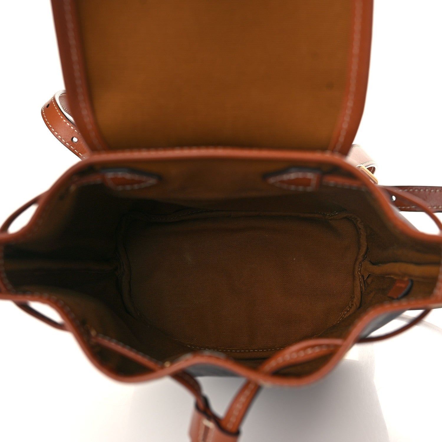 Celine Triomphe Canvas Calfskin Mini Folco Backpack Tan 5 of 9