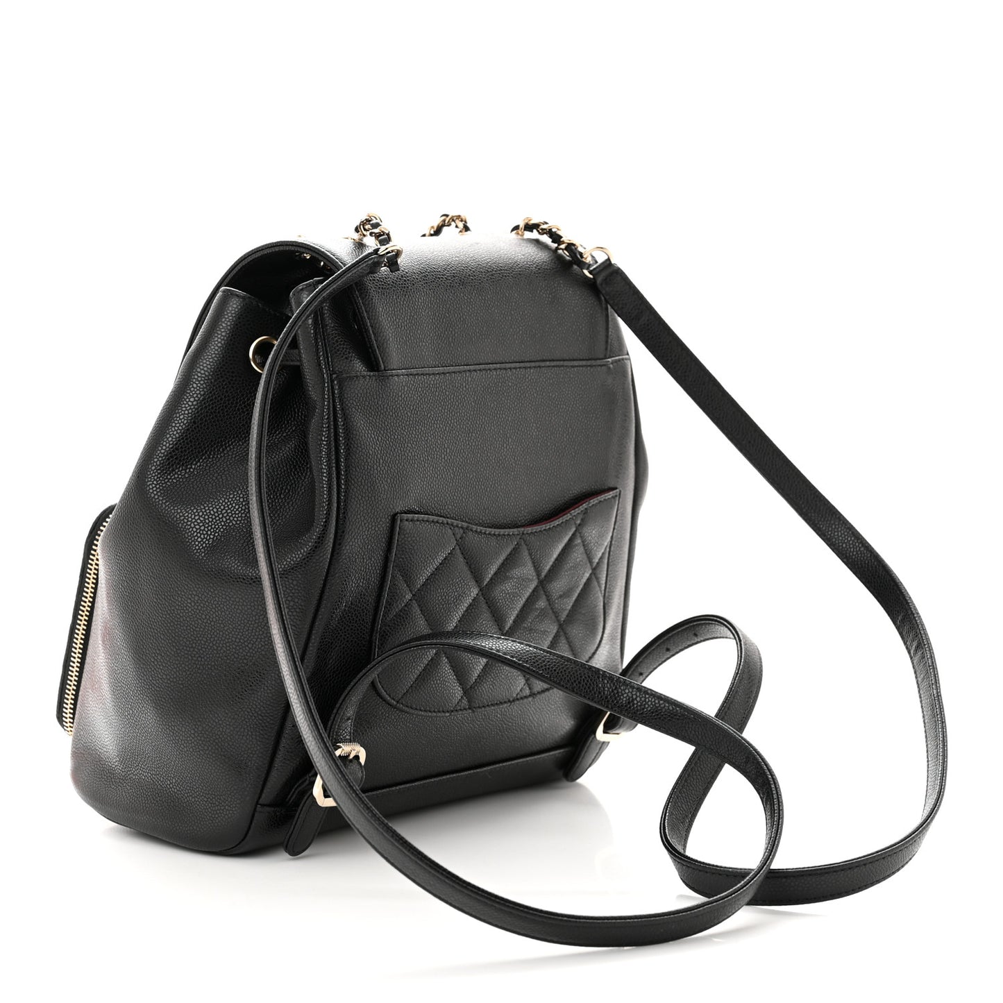 Caviar Quilted Business Affinity Backpack Black