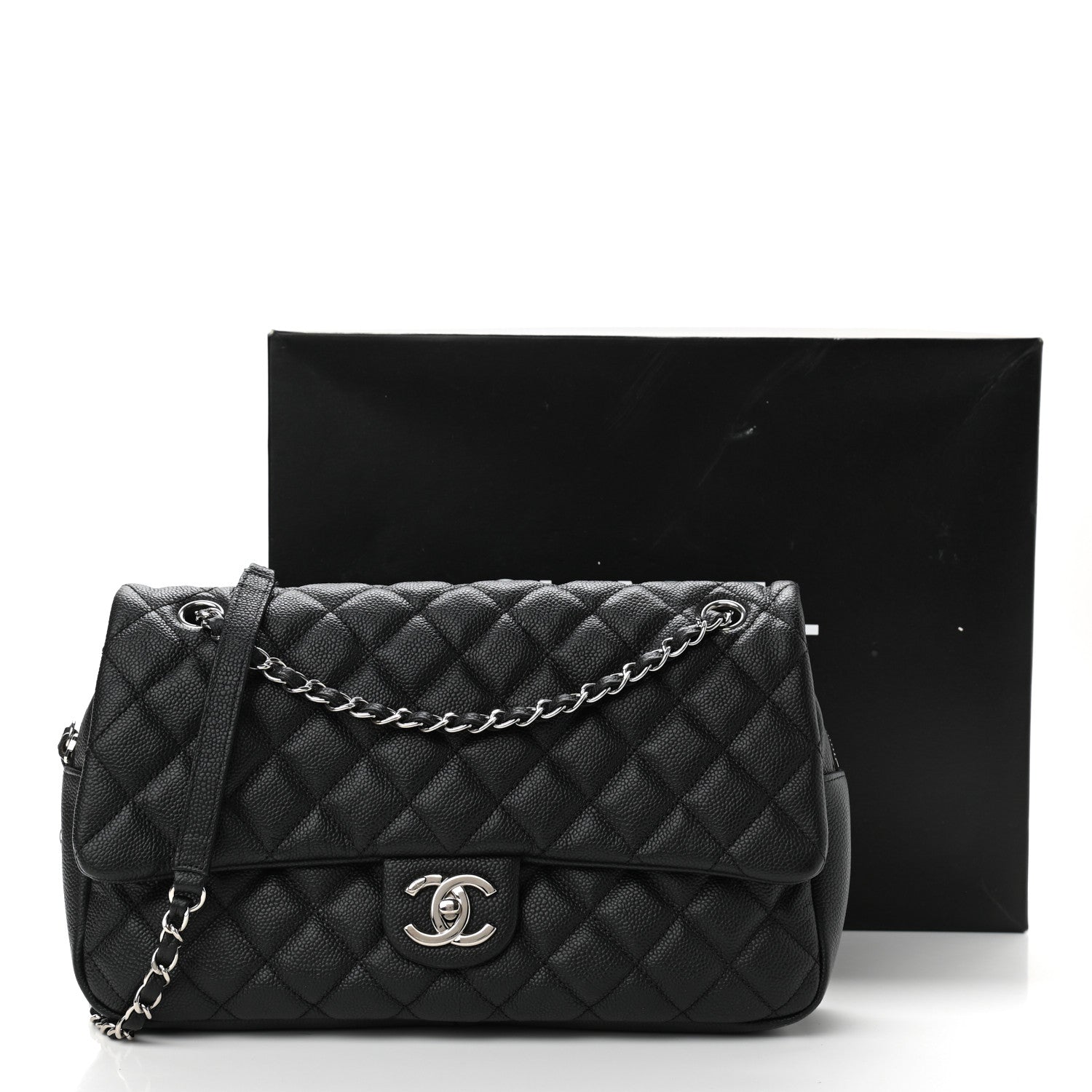 Chanel Caviar Quilted Jumbo Easy Flap Black 11 of 11