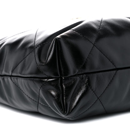 Chanel Shiny Calfskin Quilted Small Chanel 22 Black 9 of 13
