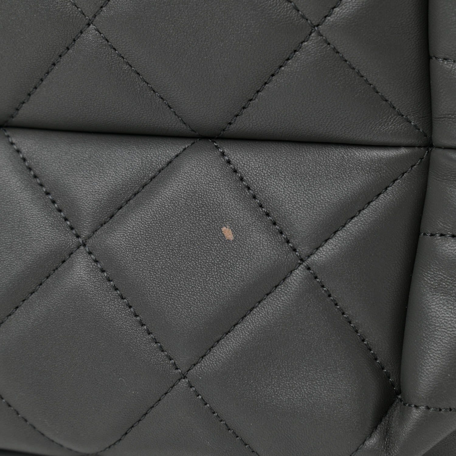 Chanel Lambskin Quilted CC Dweller Drawstring Tote Grey 10 of 10