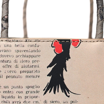 Bottega Veneta Newspaper Print Small Shopper Tote Beige Multicolor 7 of 9