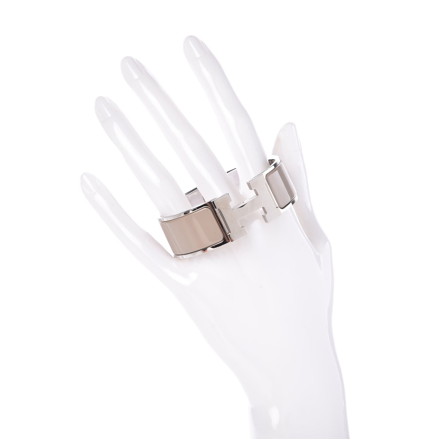 Hermes Enamel Wide Clic Clac H Bracelet PM Marron Glace 2 of 5