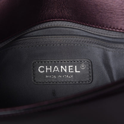 Chanel Iridescent Patent Quilted Small Coco Boy Flap Purple 6 of 7