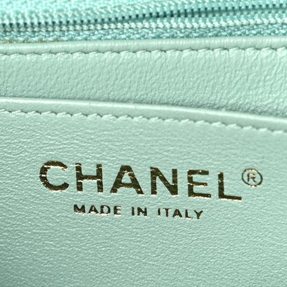 Chanel Lambskin Quilted Mini Rectangular Flap Light Green 6 of 10