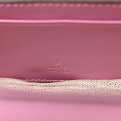 Gucci Boarded Dyana Lux Calfskin Web Mini Bamboo 1947 Top Handle Bag Nice Pink 6 of 9