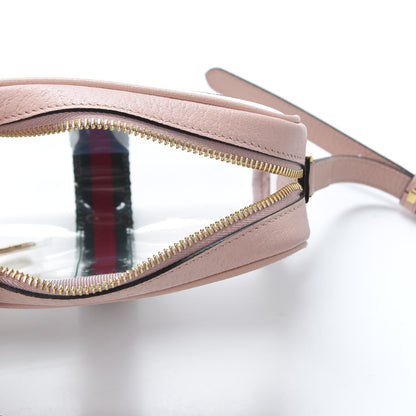Gucci Vinyl Web Mini Ophidia Transparent Shoulder Bag Perfect Pink 4 of 9