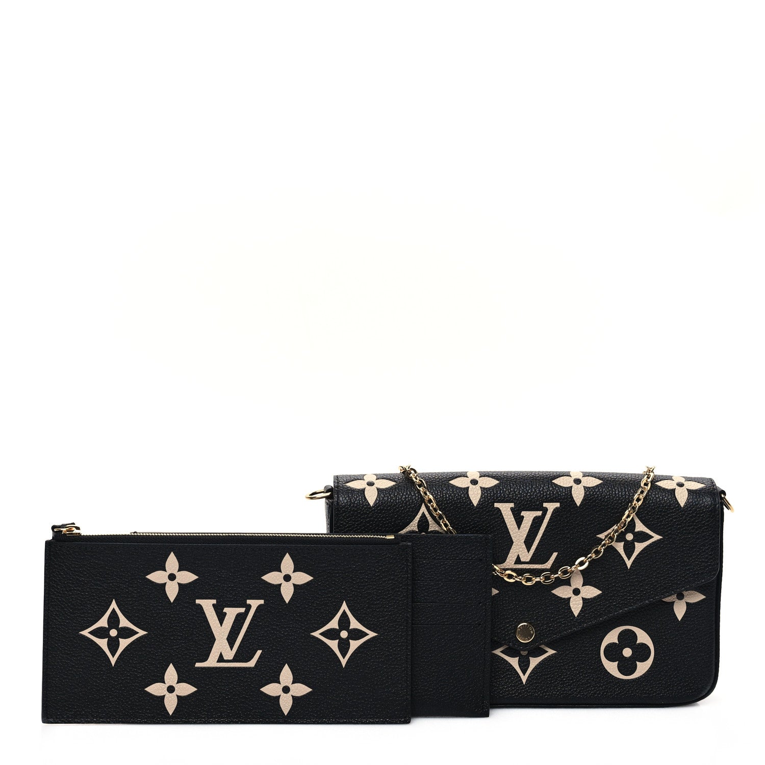 Louis Vuitton Empreinte Monogram Giant Felicie Pochette Black Beige 3 of 12