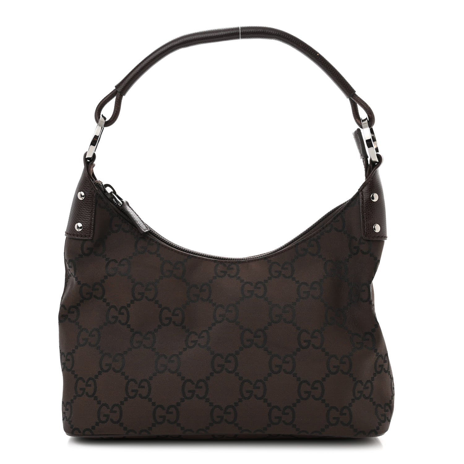 Gucci Monogram Classic Ring Small Hobo Brown 1 of 10