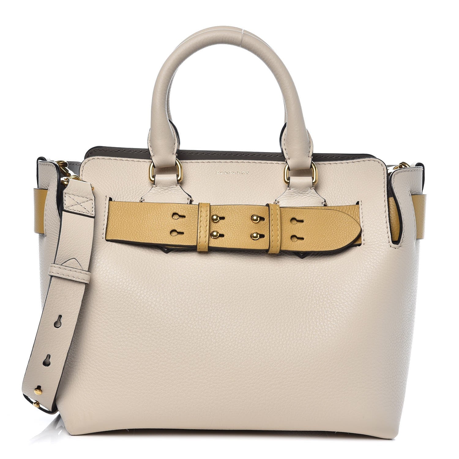 Burberry Soft Grain Calfskin Small Belt Bag Limestone Yellow 1 of 8