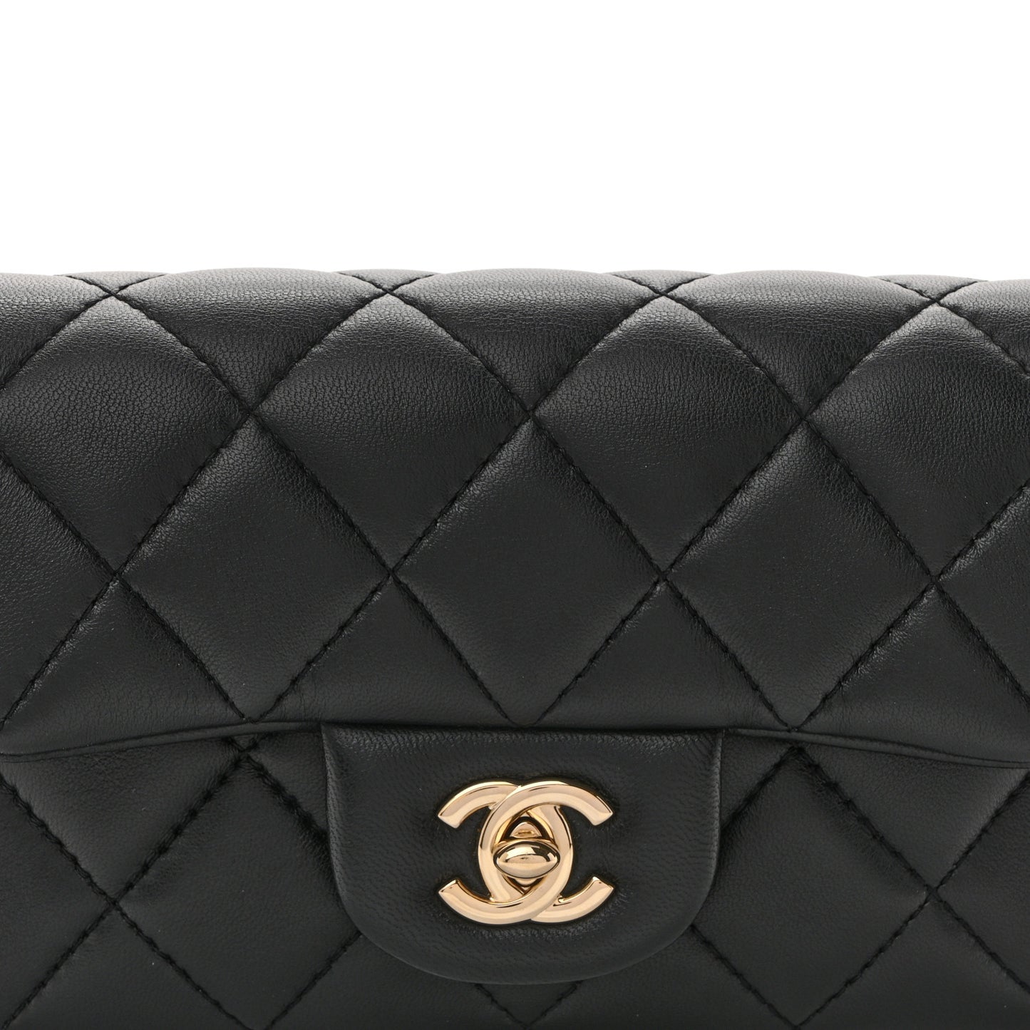 Lambskin Quilted Mini My Precious Waist Bag Black