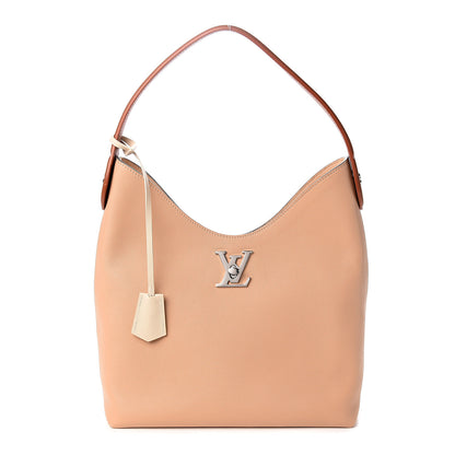Louis Vuitton Calfskin Lockme Hobo Beige 1 of 8