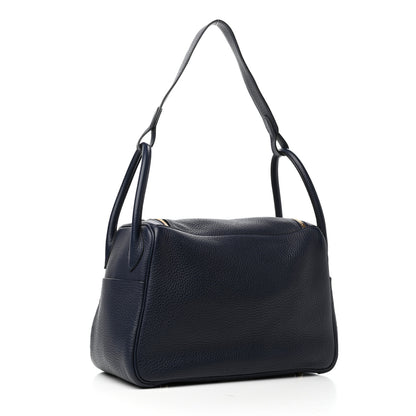Hermes Taurillon Clemence Lindy 30 Bleu Nuit 3 of 9