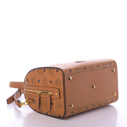 MCM Visetos Boston Bag Cognac 5 of 10