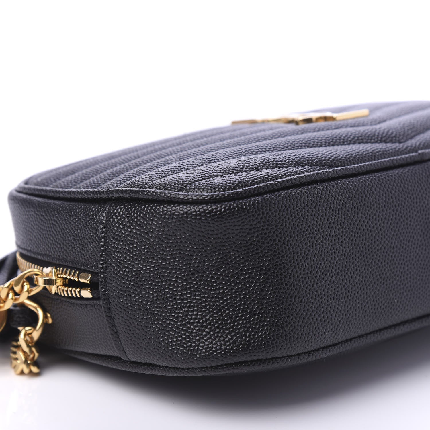 Saint Laurent Grain De Poudre Matelasse Monogram Mini Lou Camera Bag Black 6 of 9