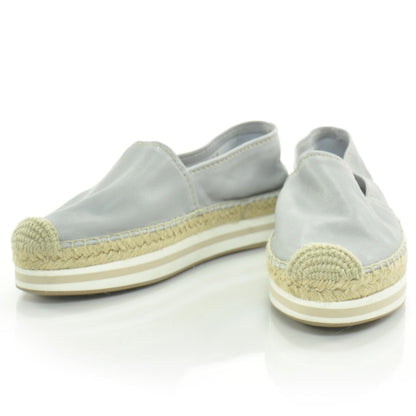 Prada Leather Espadrille Platform Shoes 36 Blue 1 of 8