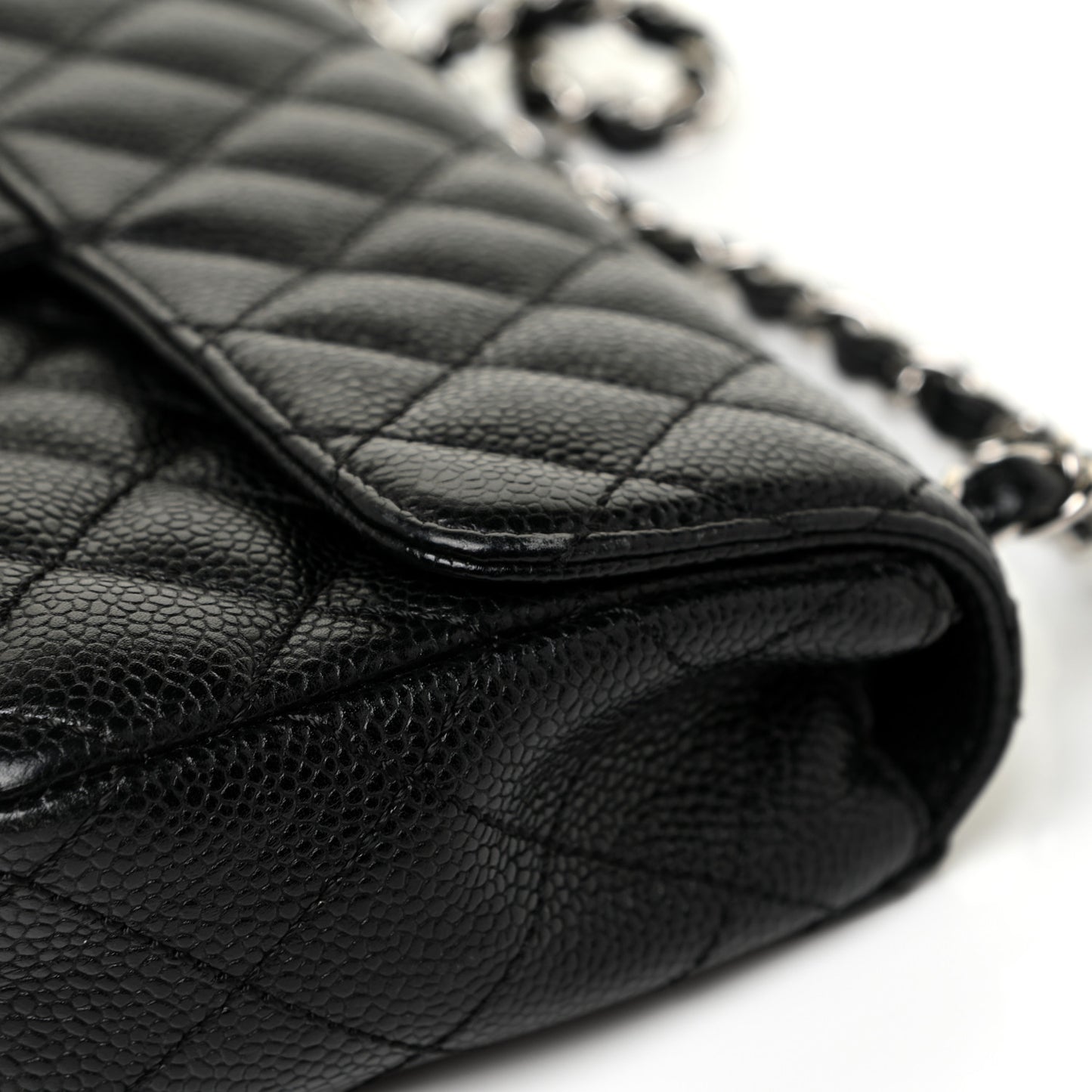 Caviar Quilted East West Flap Black