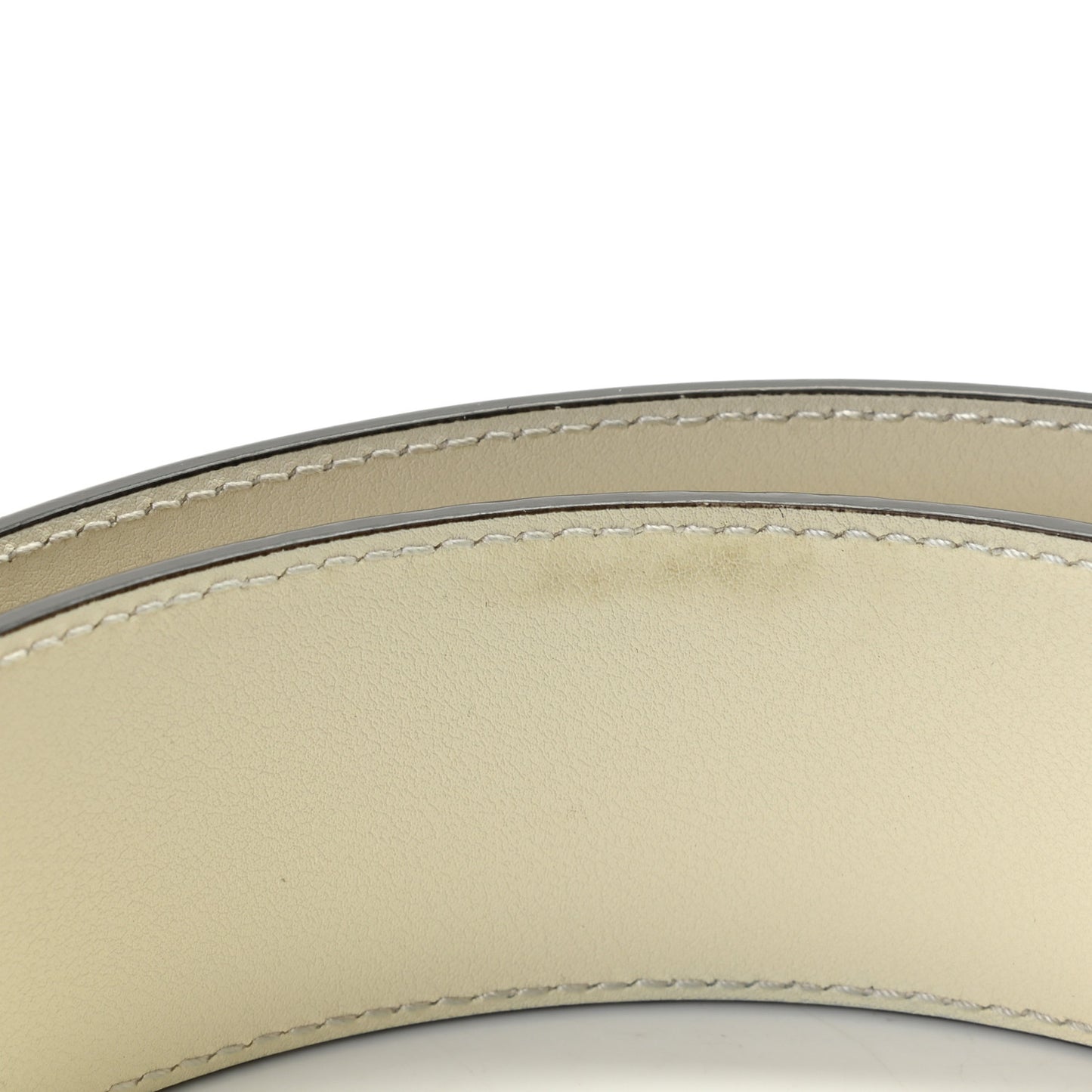 Calfskin Double G 40mm Belt 85 34 Mystic White