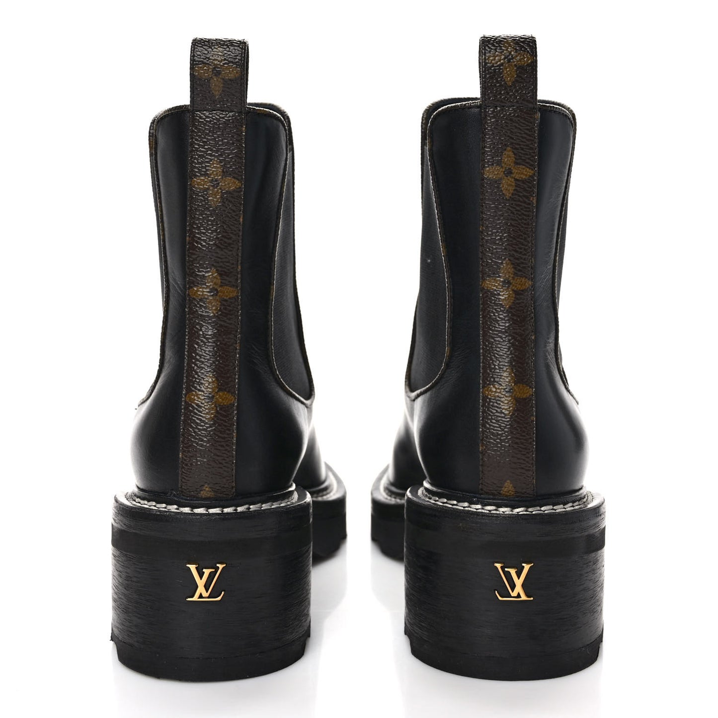Calfskin Monogram Beaubourg Ankle Boots 37.5 Black