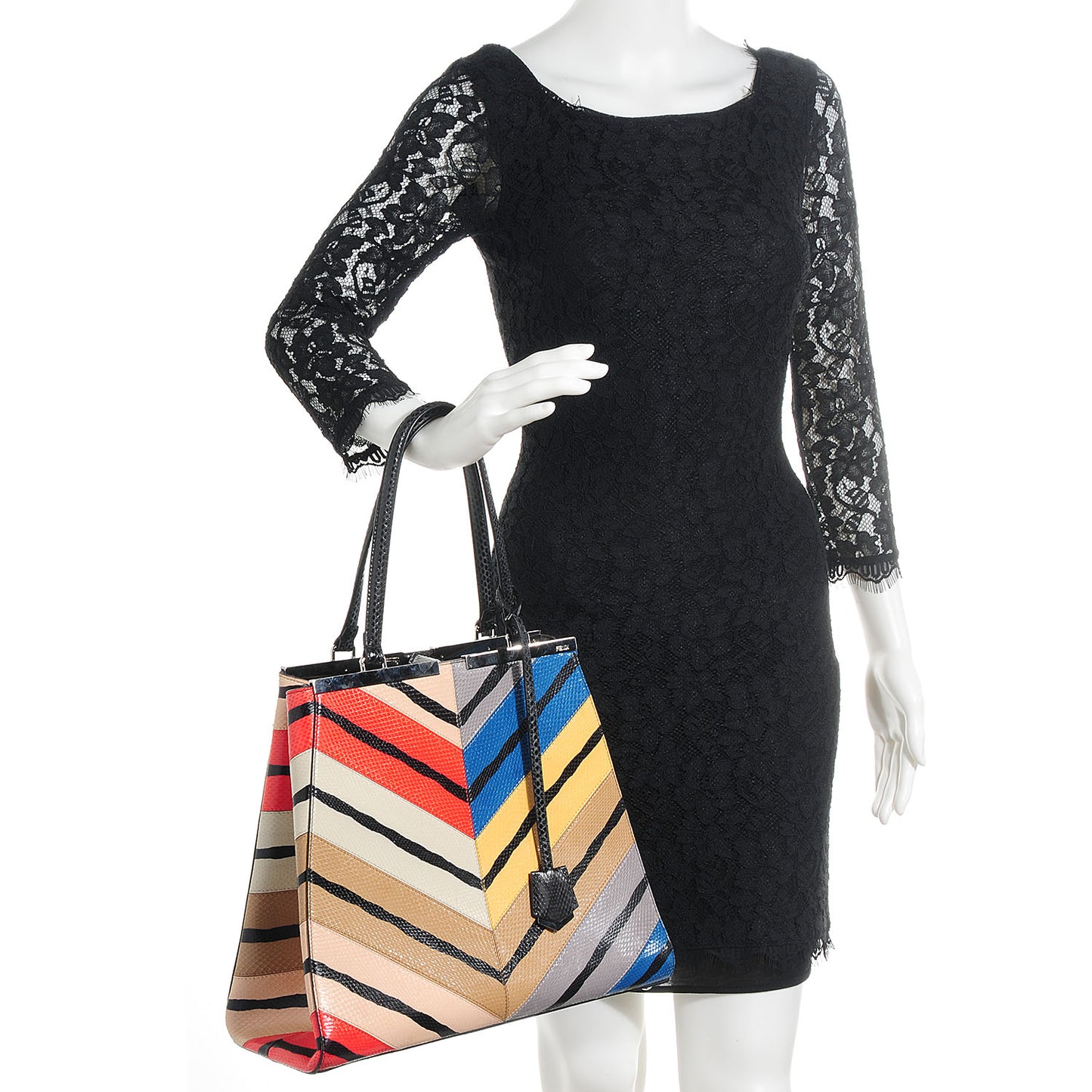 Ayers Printed Large 3Jours Tote Black Multicolor