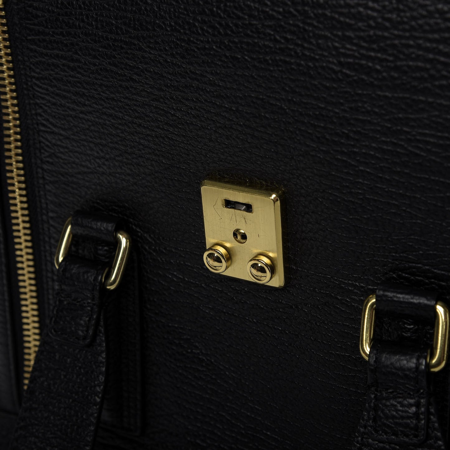 3.1 Textured Calfskin Medium Pashli Satchel Black