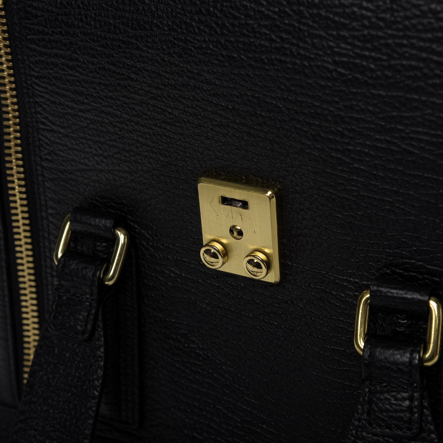 3.1 Phillip Lim 3.1 Textured Calfskin Medium Pashli Satchel Black 8 of 10