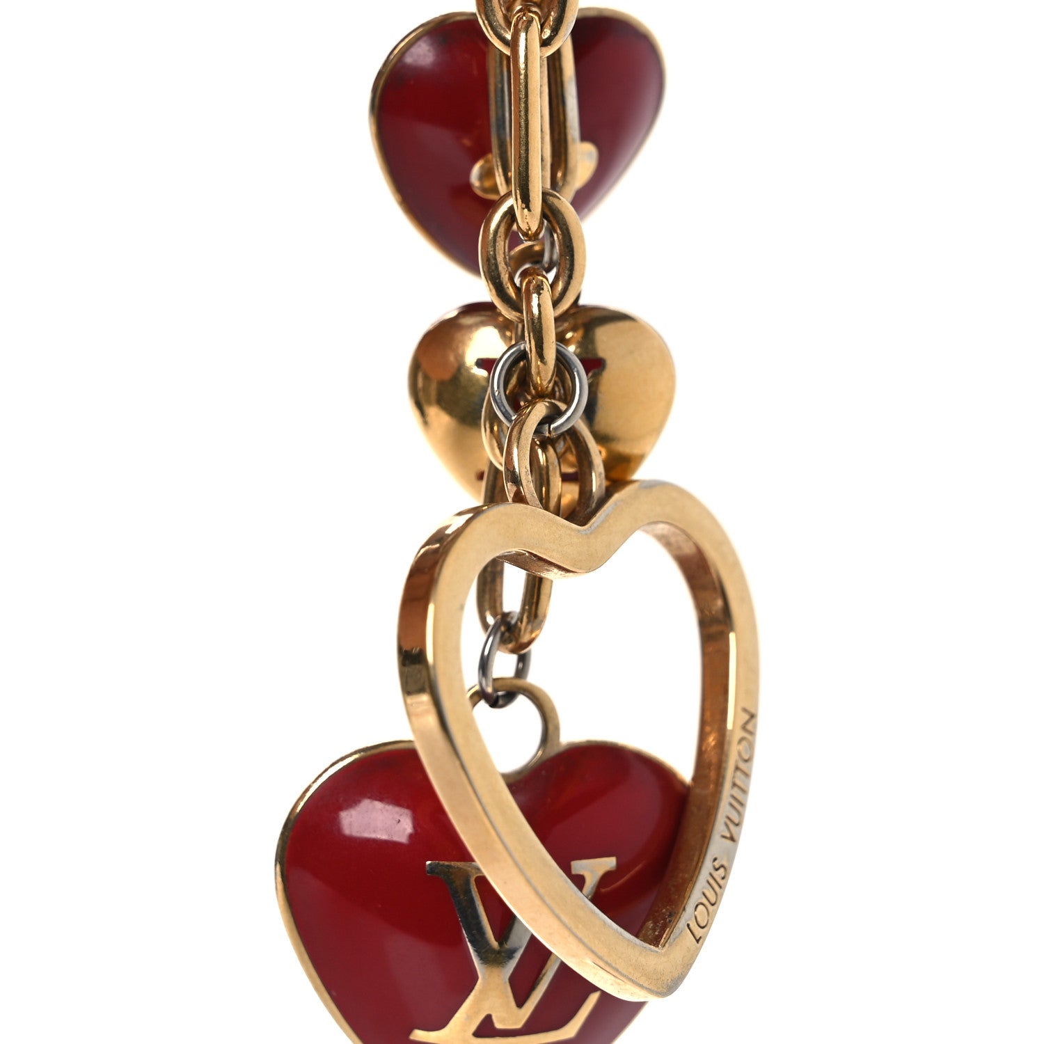 Louis Vuitton Coeurs Heart Bag Charm Key Holder Red 5 of 6