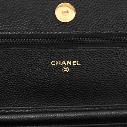 Chanel Caviar Quilted Wallet on Chain WOC Black 6 of 12