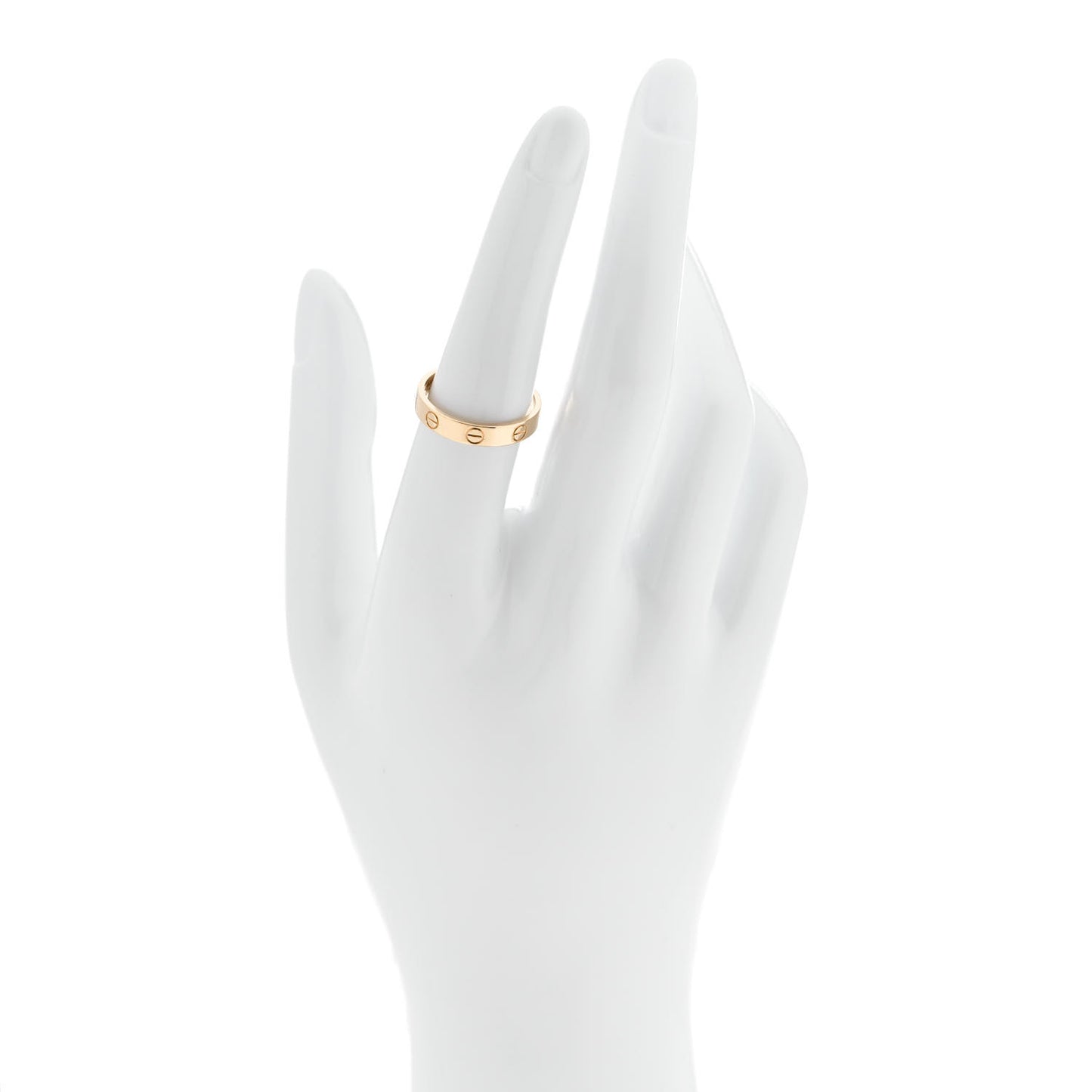 18K Yellow Gold 3.5mm LOVE Wedding Band Ring 54 6.75